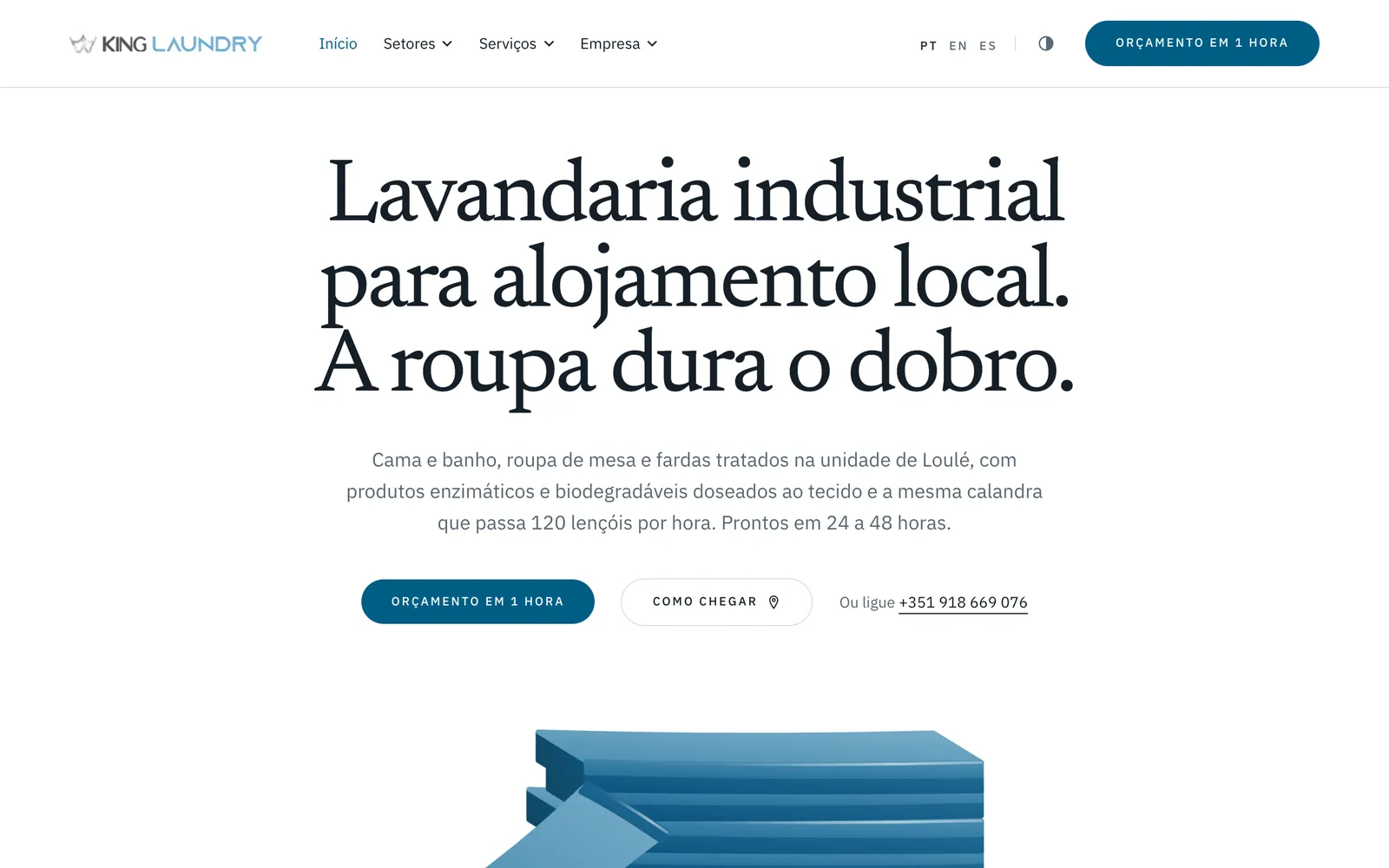 Página inicial de kinglaundry.pt