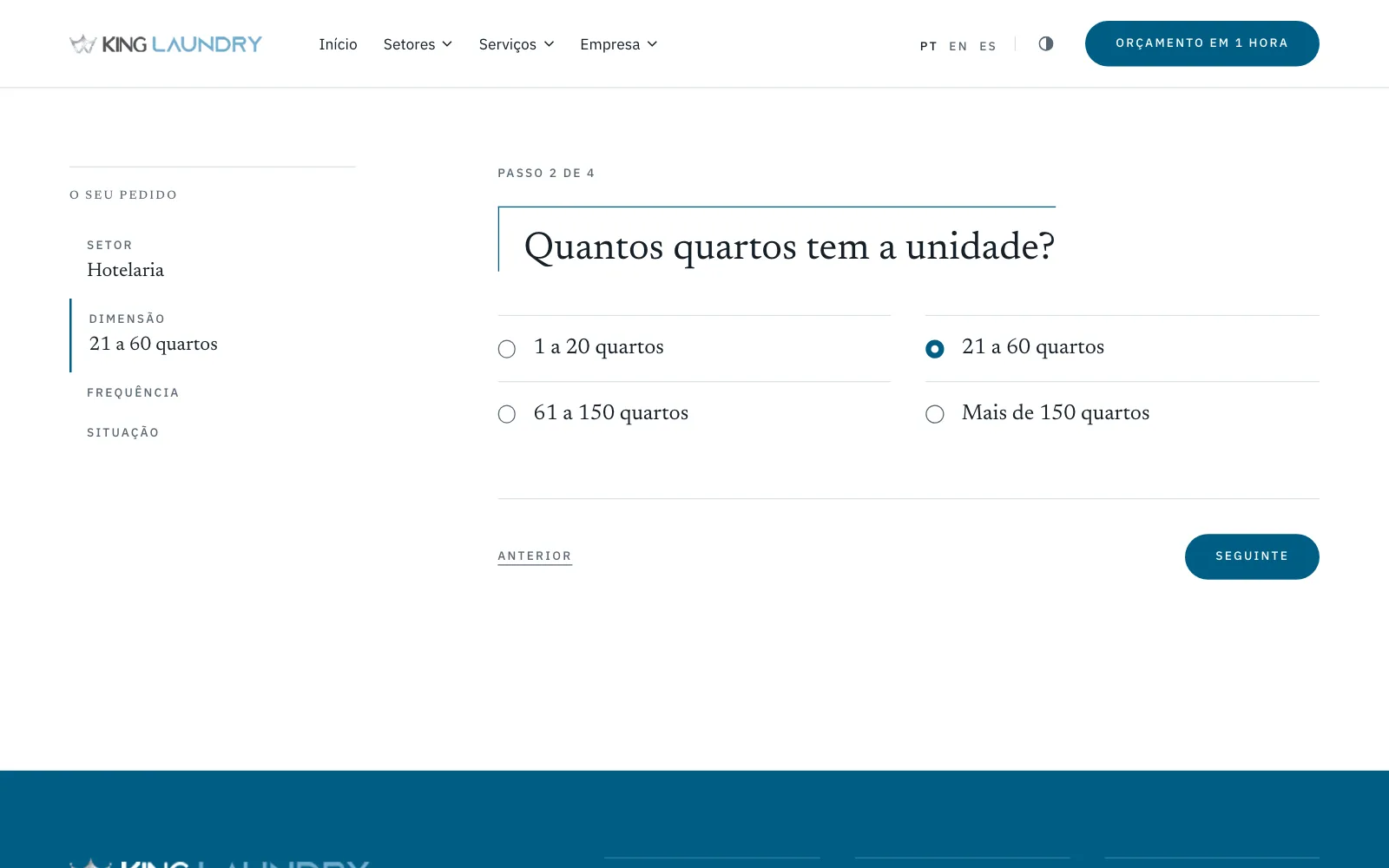 Quartos em vez de quilos